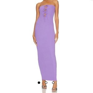 Vienna Maxi Dress in Purple size S Revolve purple maxi dress with ties. BY.DYLN
